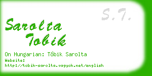 sarolta tobik business card