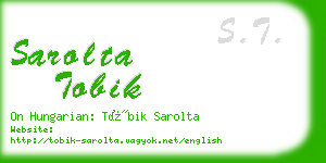 sarolta tobik business card